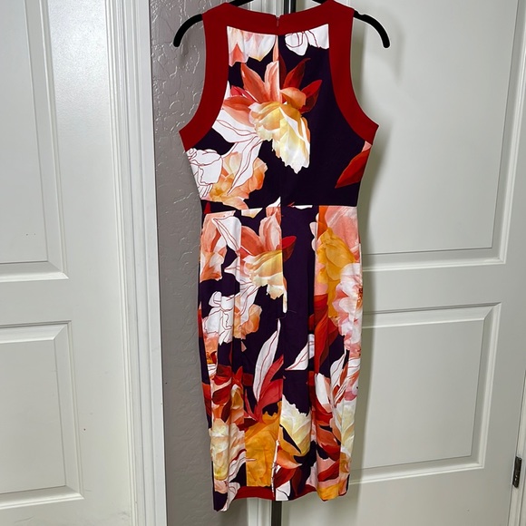 Black Halo Rohan Floral Sheath Dress Size 4 - Picture 6 of 11